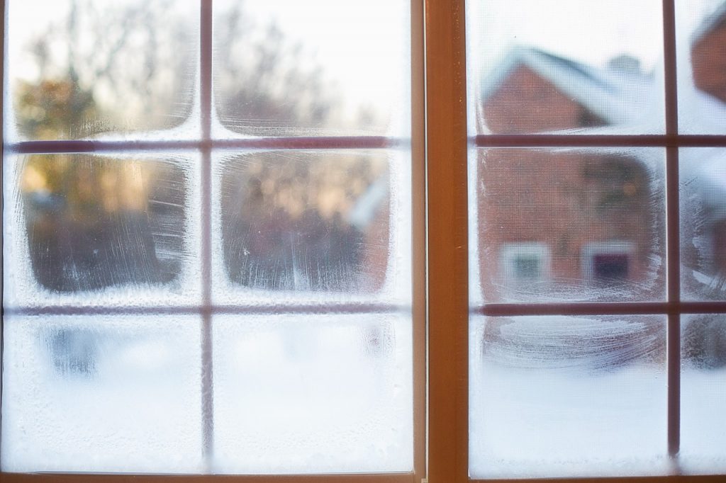 A frosty windowpane 